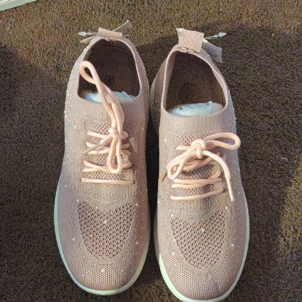 Chic Pink Women's Knit Sneakers